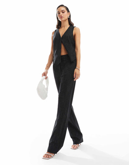 Mix & Match Glitter Pinstripe Trouser Co-Ord