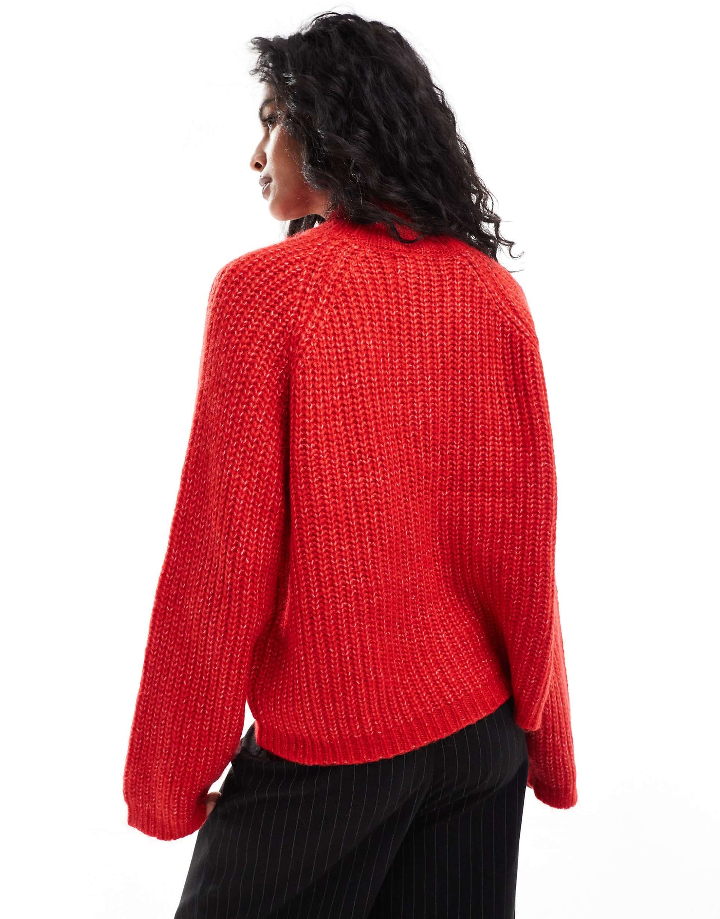High Neck Jumper With Wide Sleeves