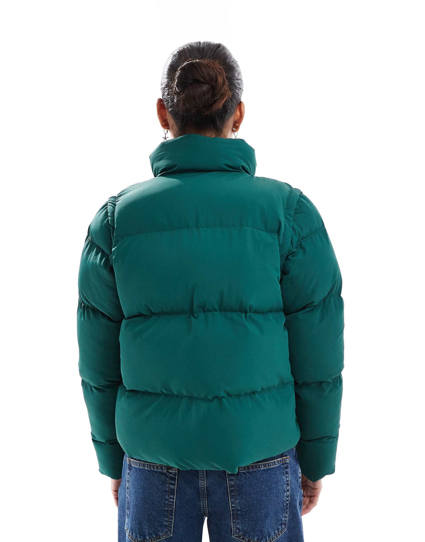 2-in-1 Puffer Jacket In Green
