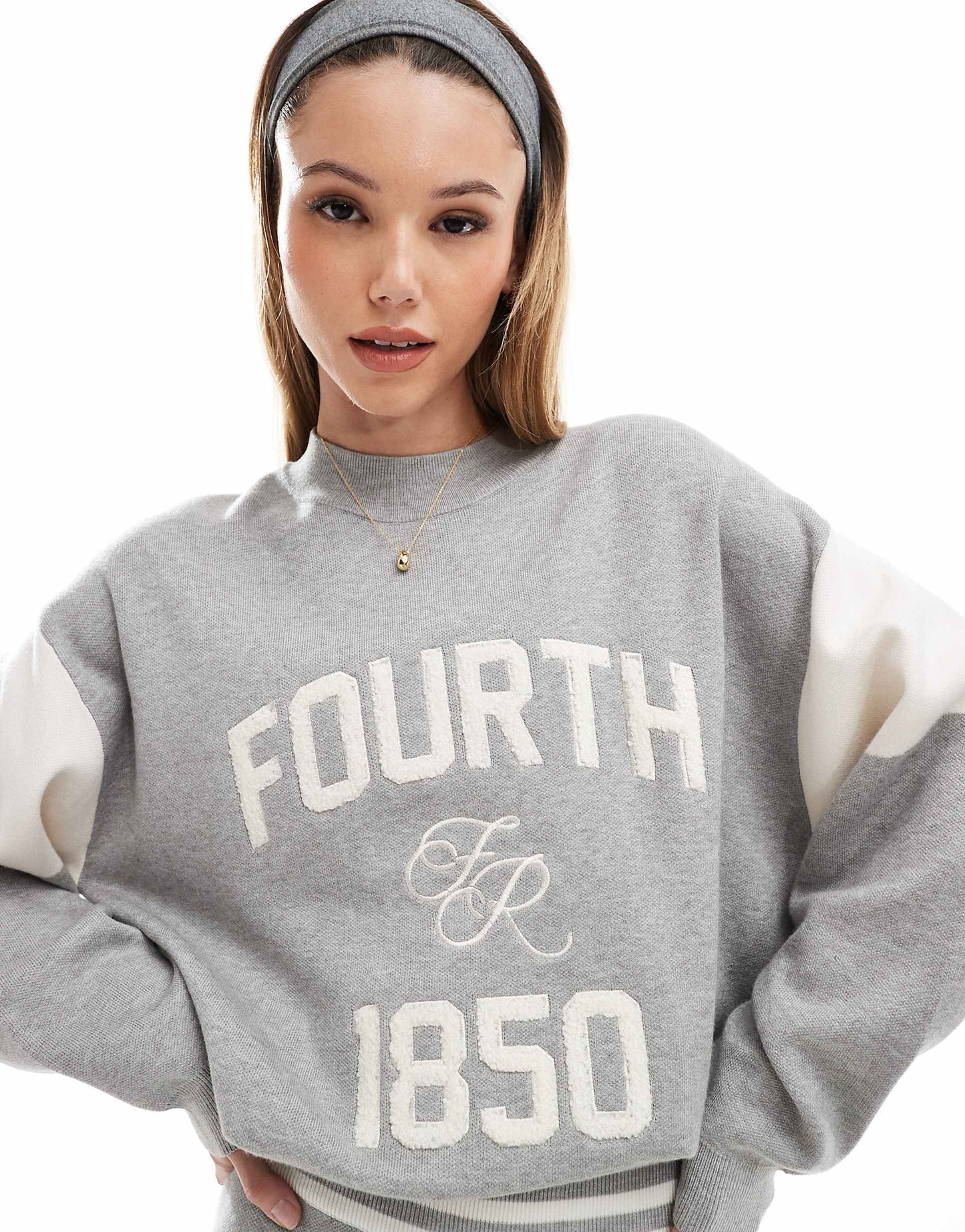 Apres Ski Fourth 1850 Logo Knit Contrast Sleeve Jumper Co-Ord