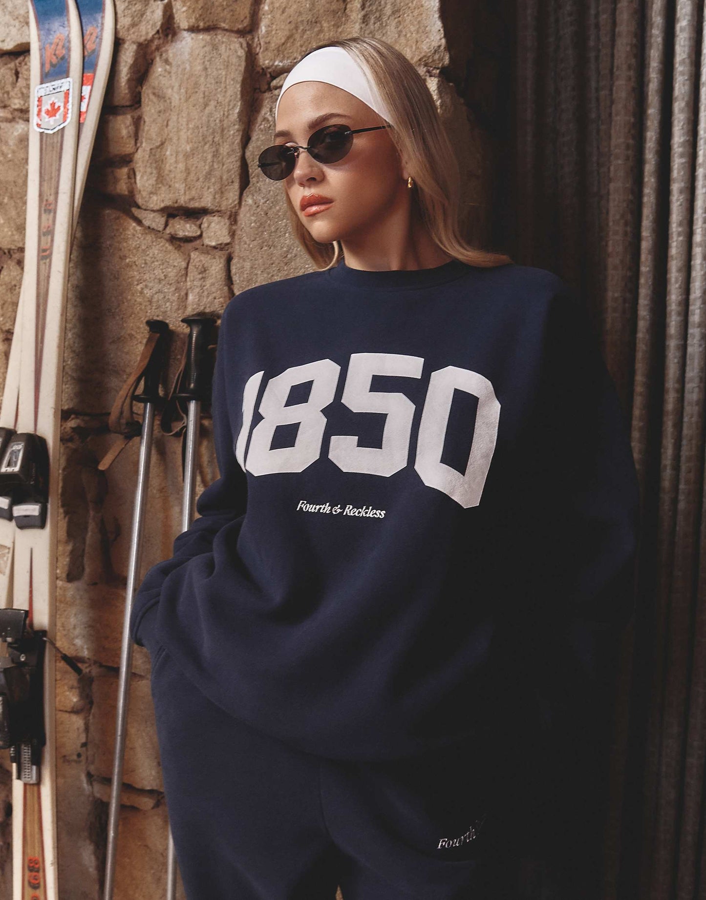 Apres Ski 1850 Graphic Crew Neck Sweatshirt Co-Ord