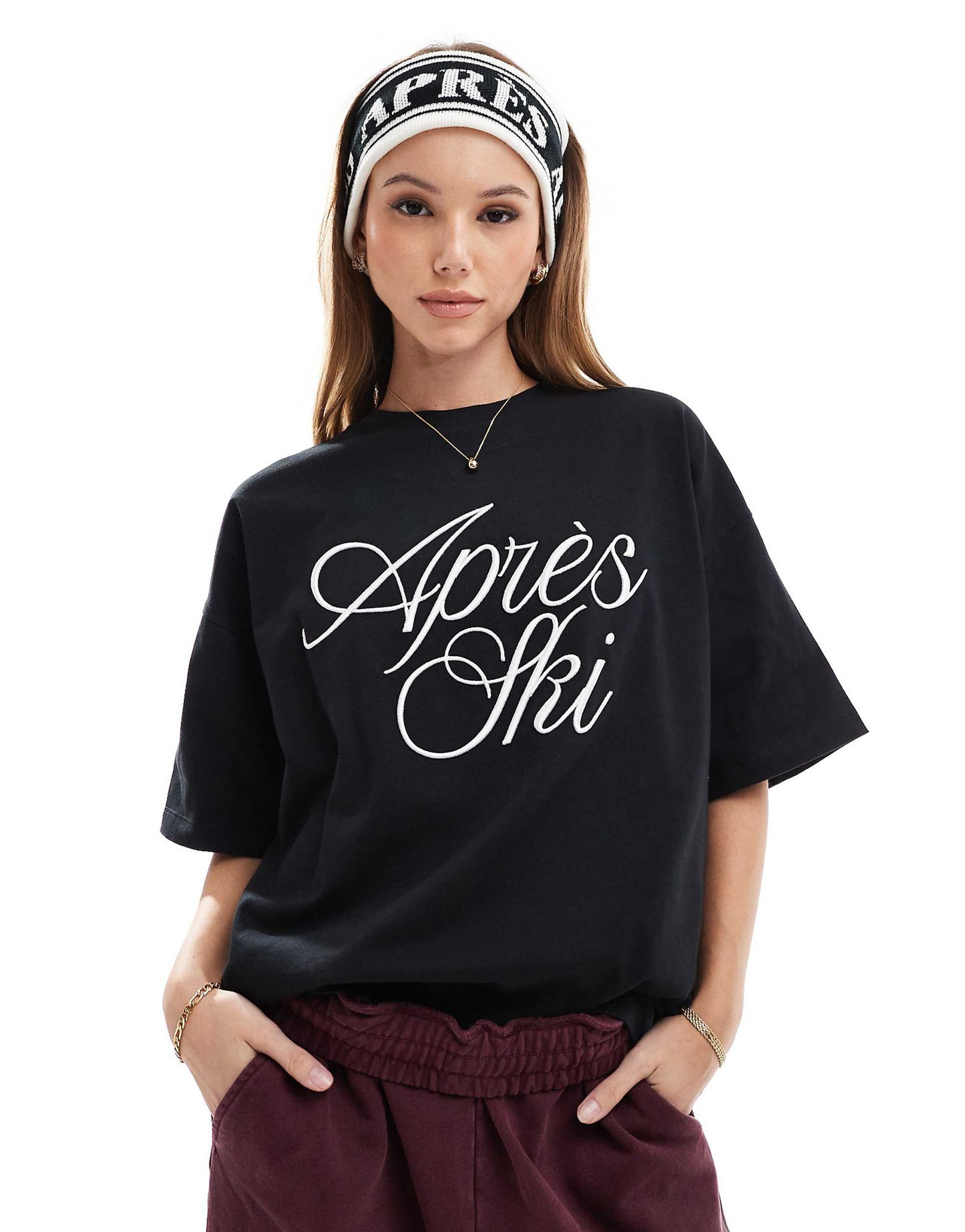 Apres Ski Oversized Embroidered Apres Ski Logo T-Shirt