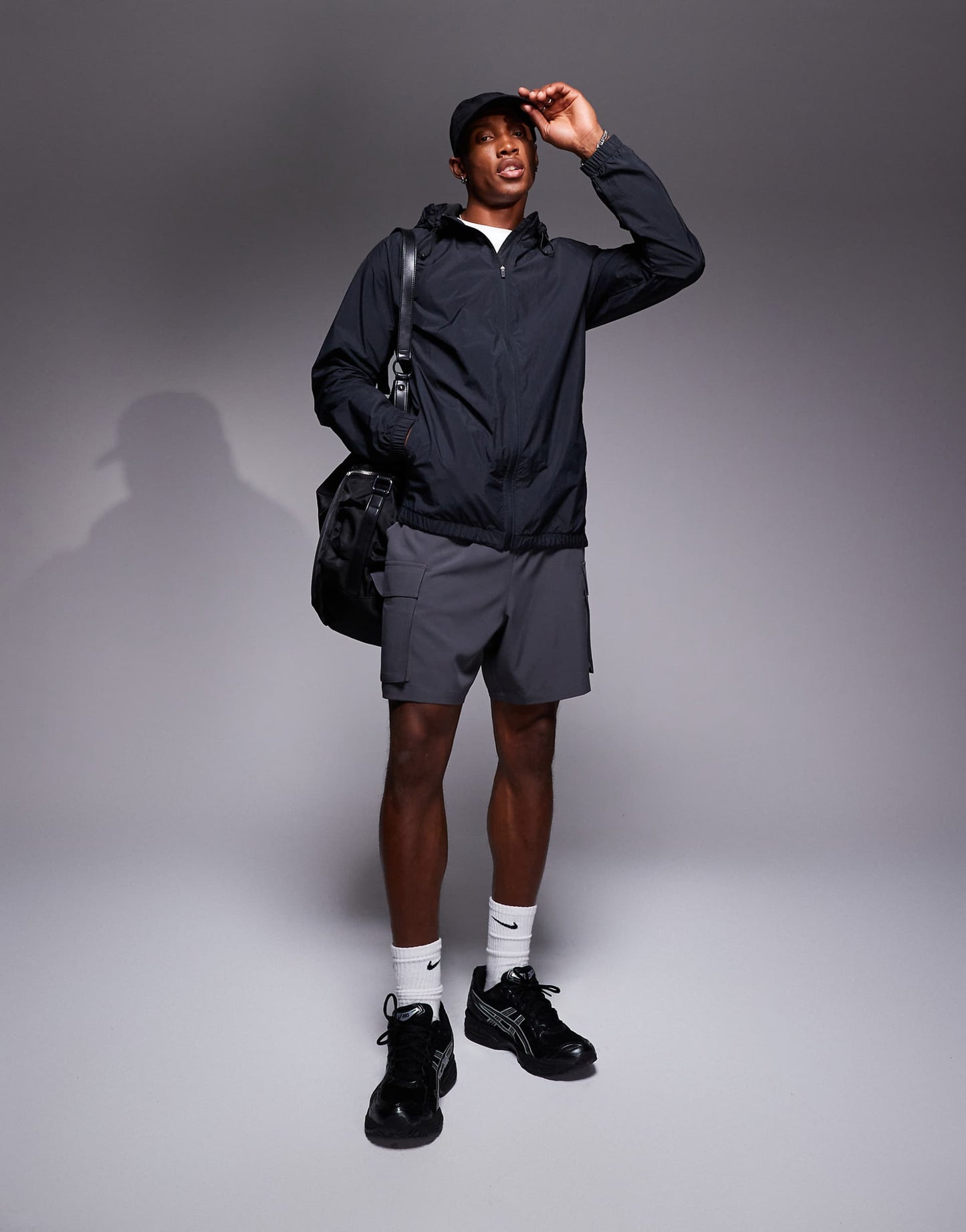 Water Repellent Hooded Lightweight Run Jacket