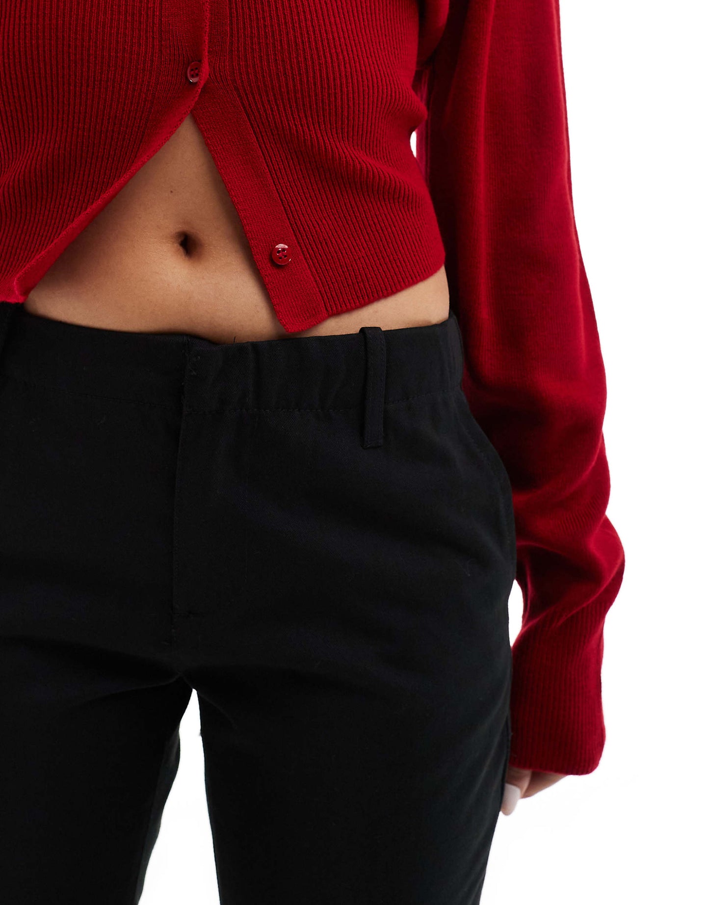 Flared Woven Trousers