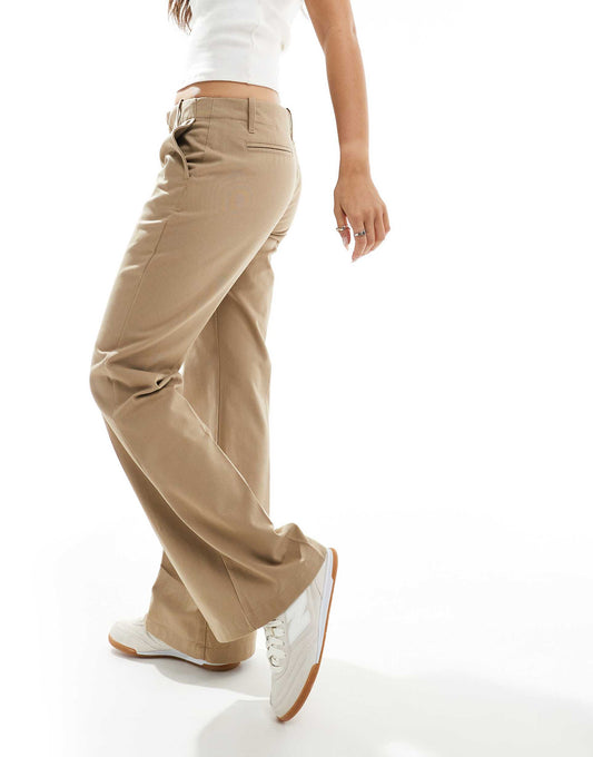 Flared Woven Trousers