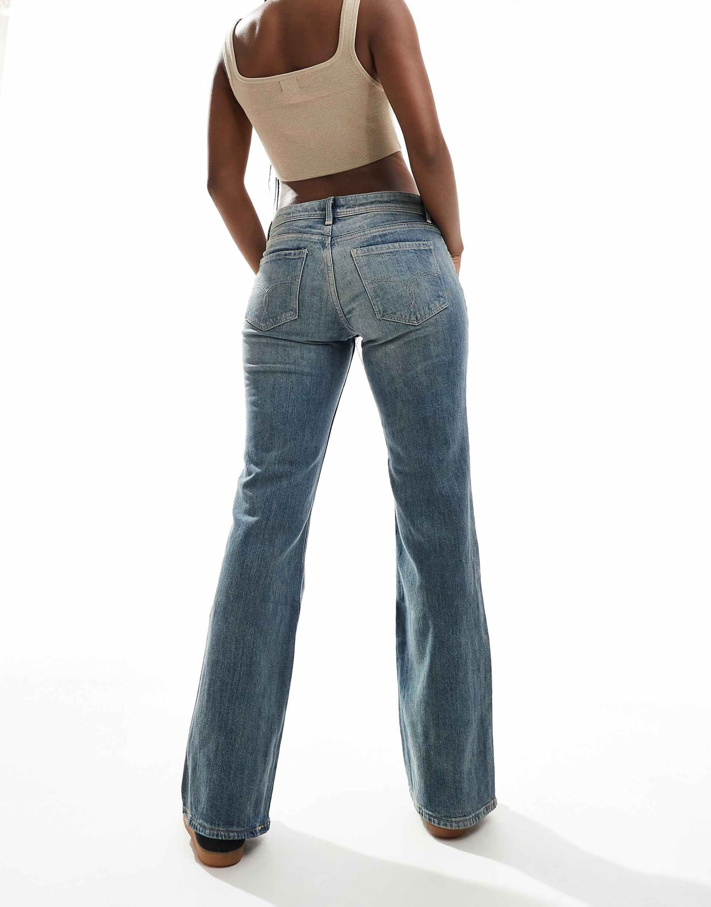 Low Rise Flared Jeans