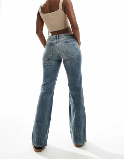 Low Rise Flared Jeans