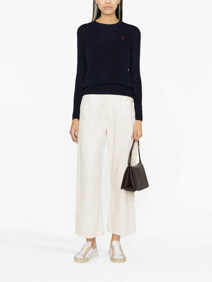 Logo-Embroidered Wool-Cashmere Jumper