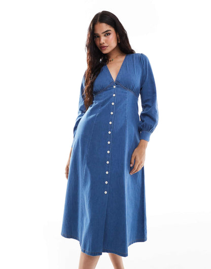 Shannon Denim Midi Dress