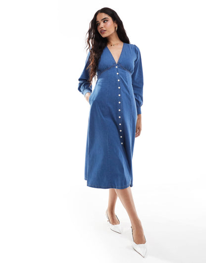 Shannon Denim Midi Dress