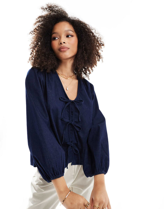 Bernadetta Denim Blouse