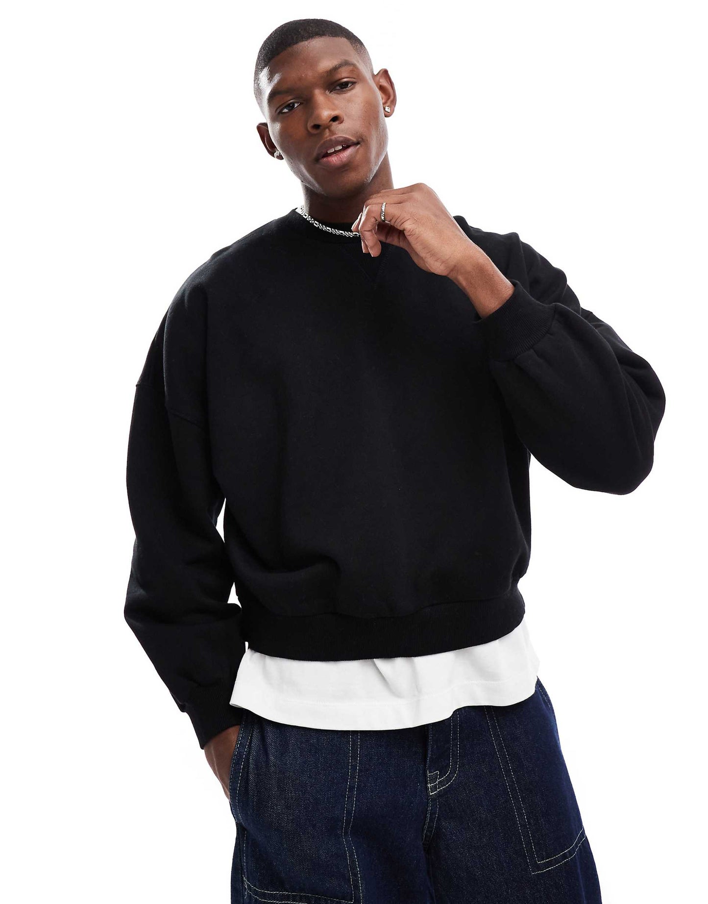 Premium Heavyweight Oversized Boxy Drop Shoulder Sweatshirt 400Gsm