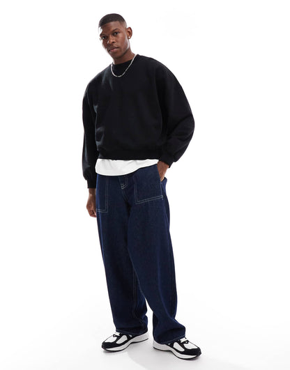 Premium Heavyweight Oversized Boxy Drop Shoulder Sweatshirt 400Gsm