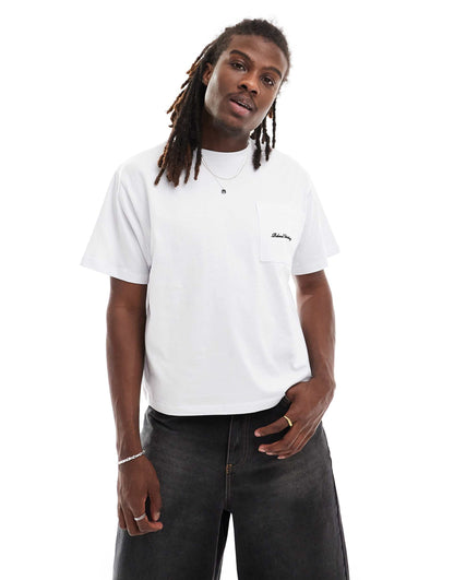 Cropped Boxy Pocket T-Shirt With Logo