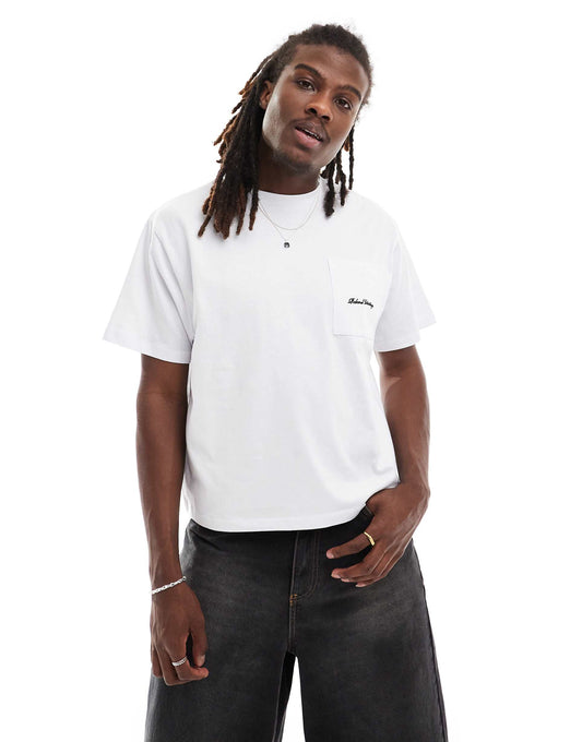 Cropped Boxy Pocket T-Shirt With Logo