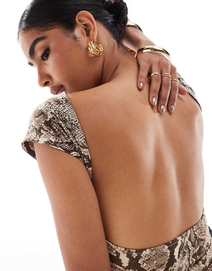 Cap Sleeve Open Back Tee