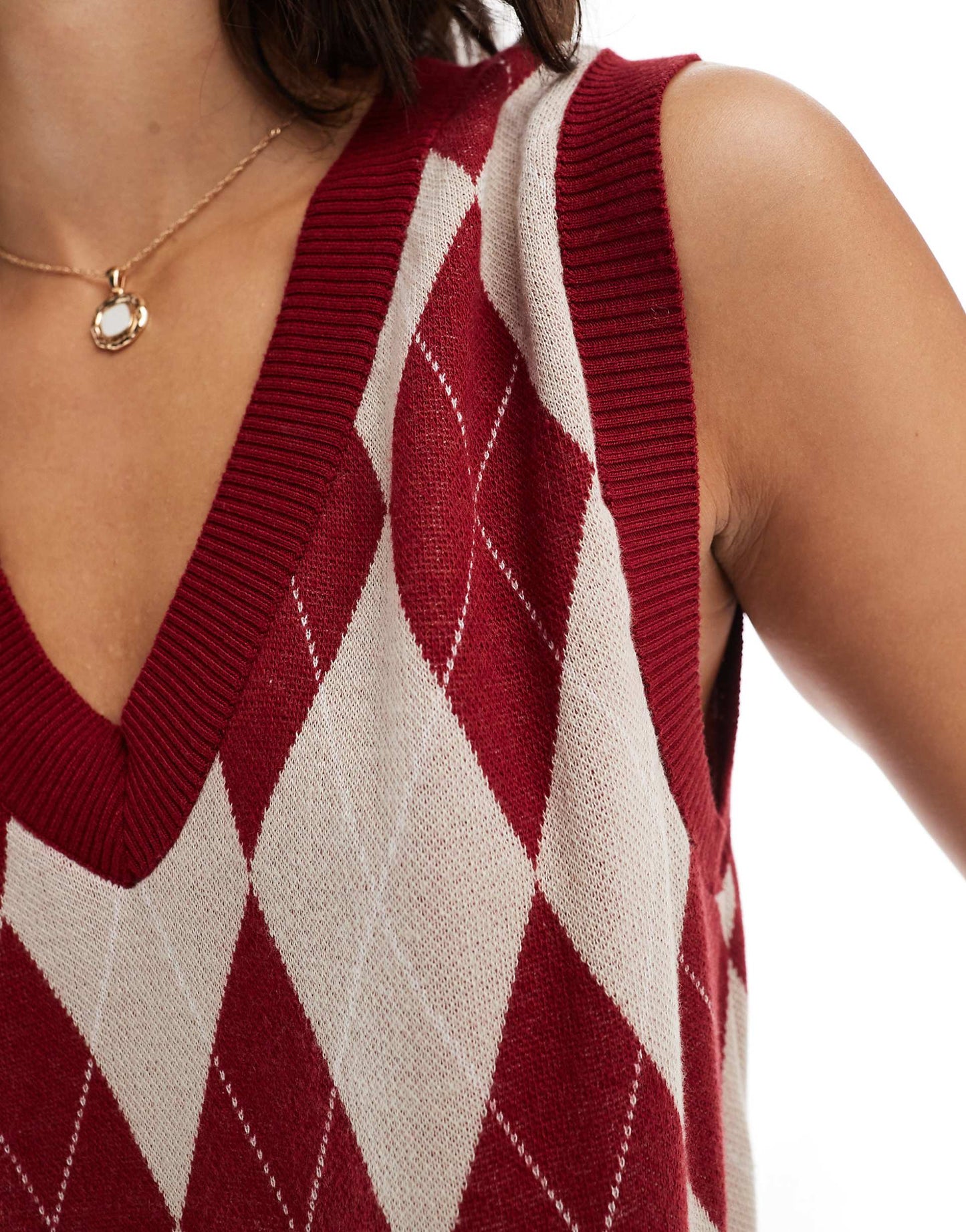 Argyle Knitted Vest