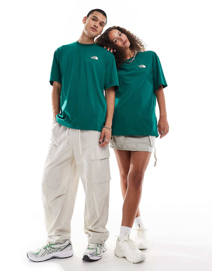 Mountain Sketch Back Print Oversized T-Shirt