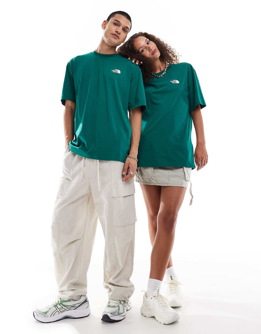 Mountain Sketch Back Print Oversized T-Shirt