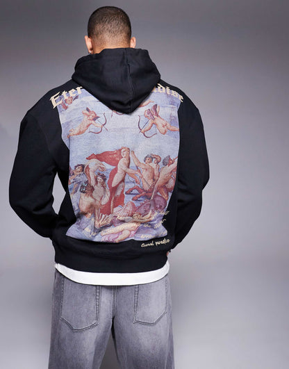 Oversized Hoodie With Eternal Paradise Back Print