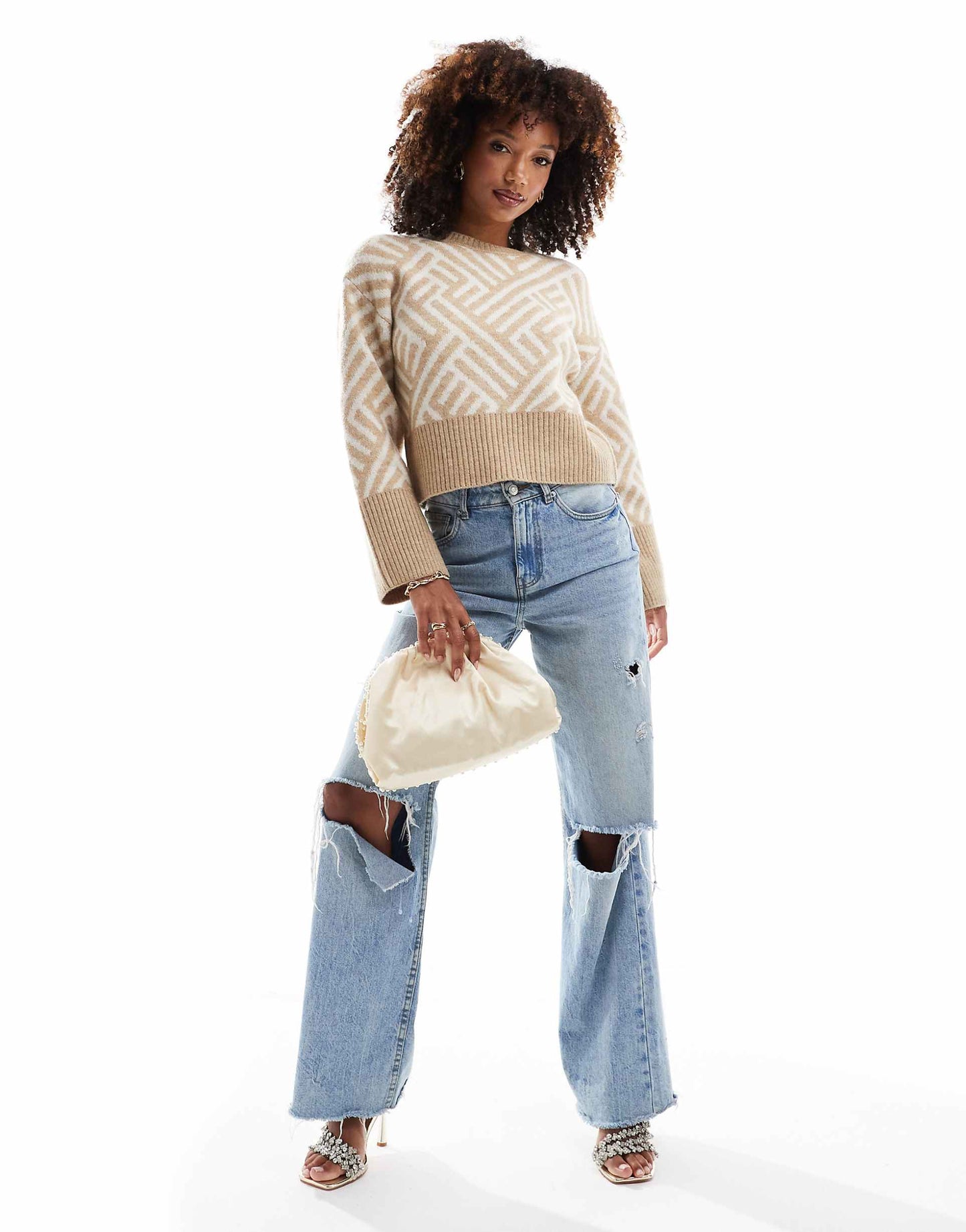 Cropped Knitted Jumper