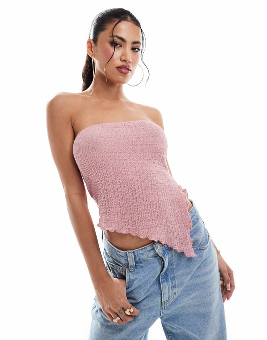 Textured Bandeau Top