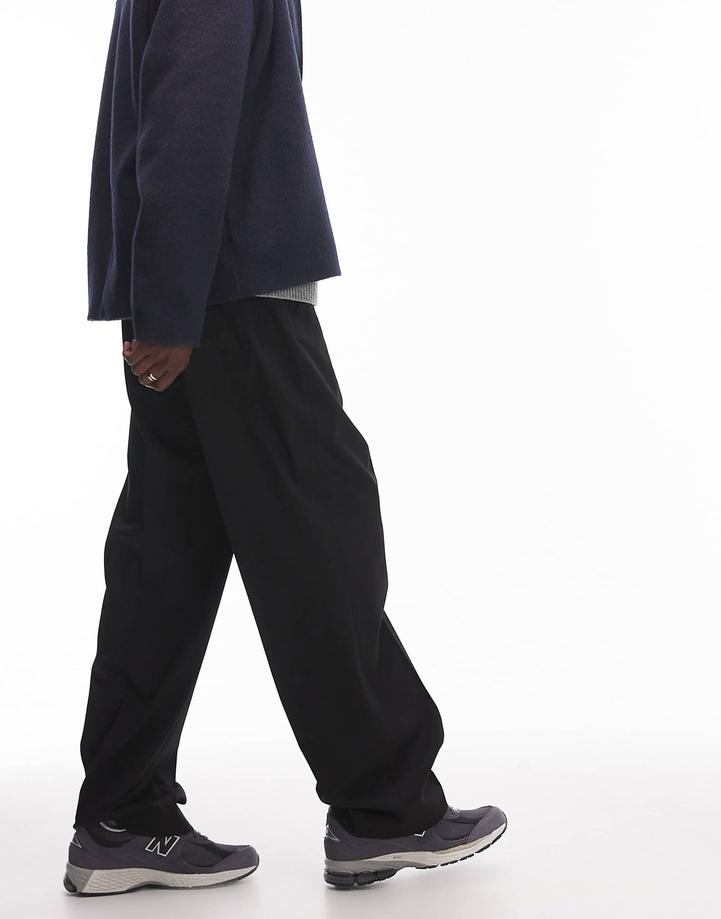 Wide Leg With Elasticated Tie Waist Trousers