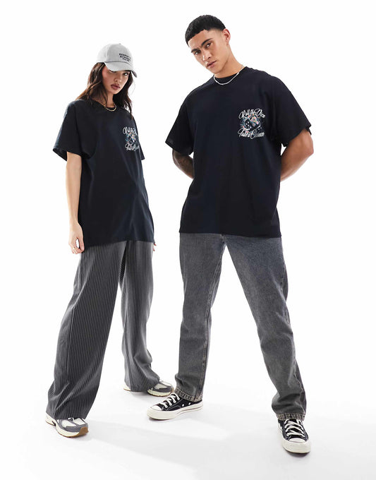 Roll The Dice Cosmic Graphic T-Shirt Front And Back Print