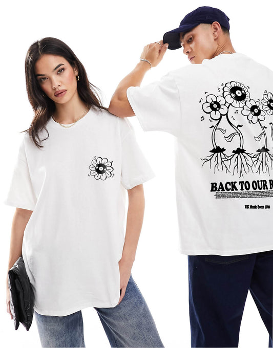 Back To Our Roots Mono Graphic T-Shirt Front And Back Print