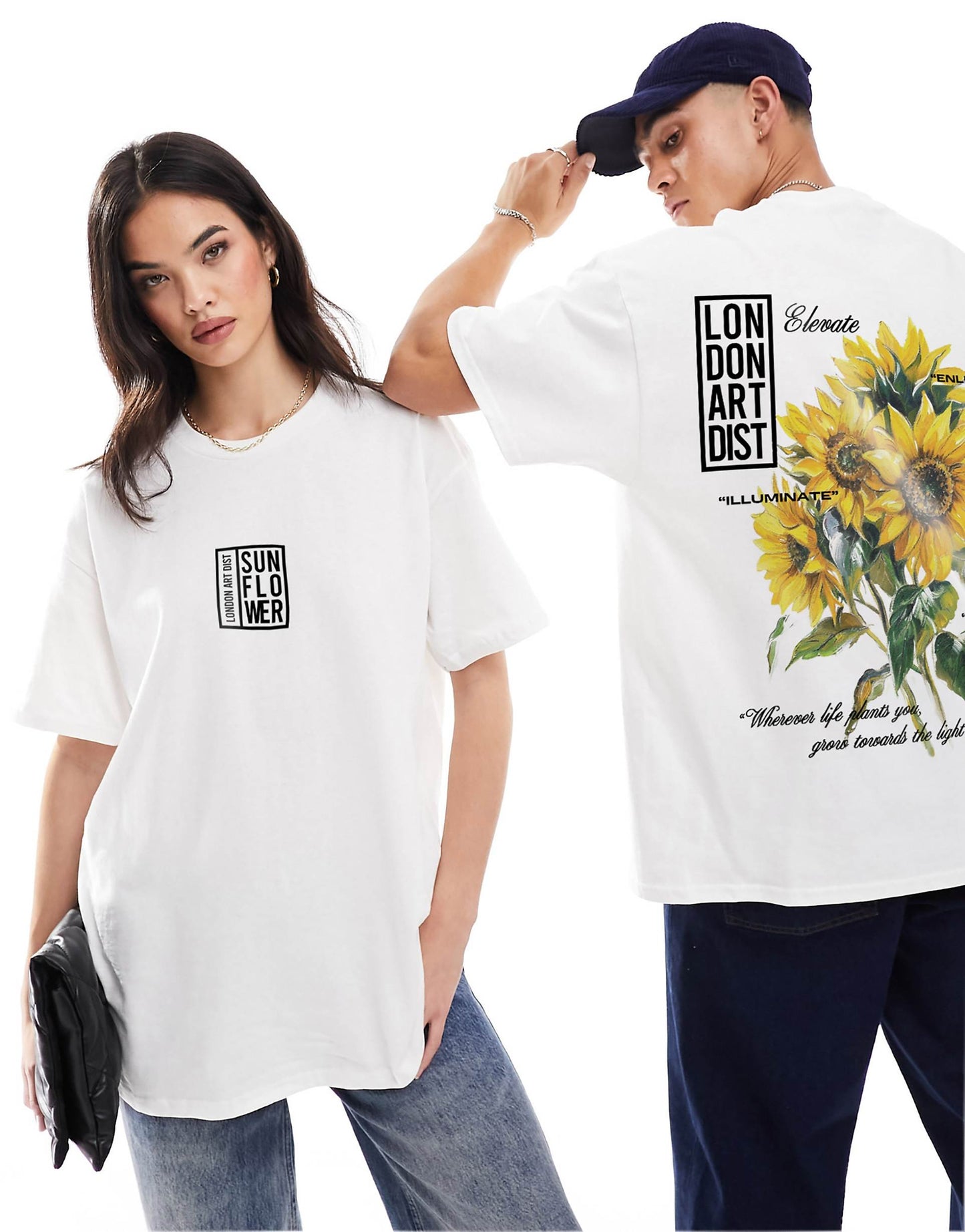 Enlighten Graphic T-Shirt Front And Back Print