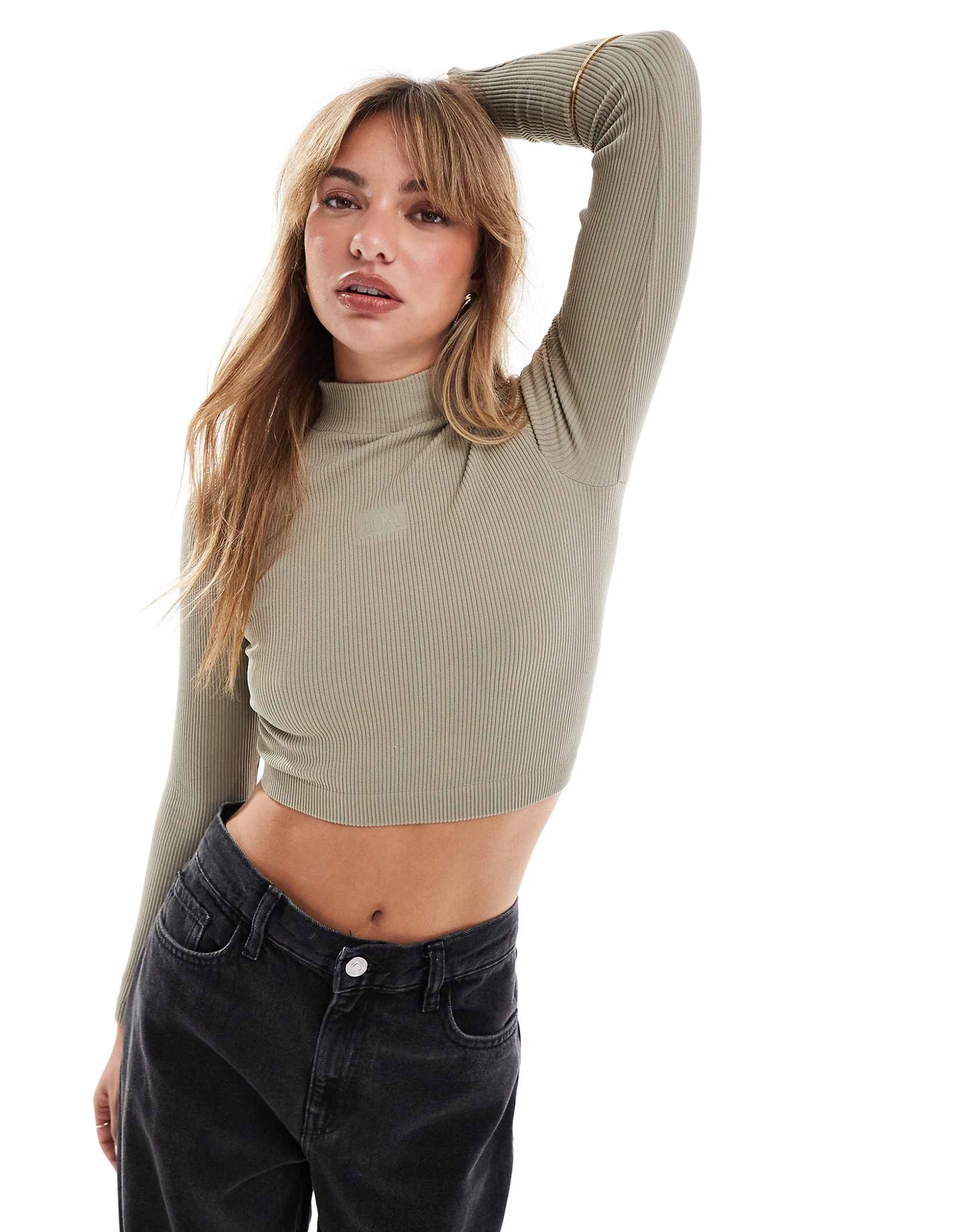 Ribbed Base Long Sleeve Crop