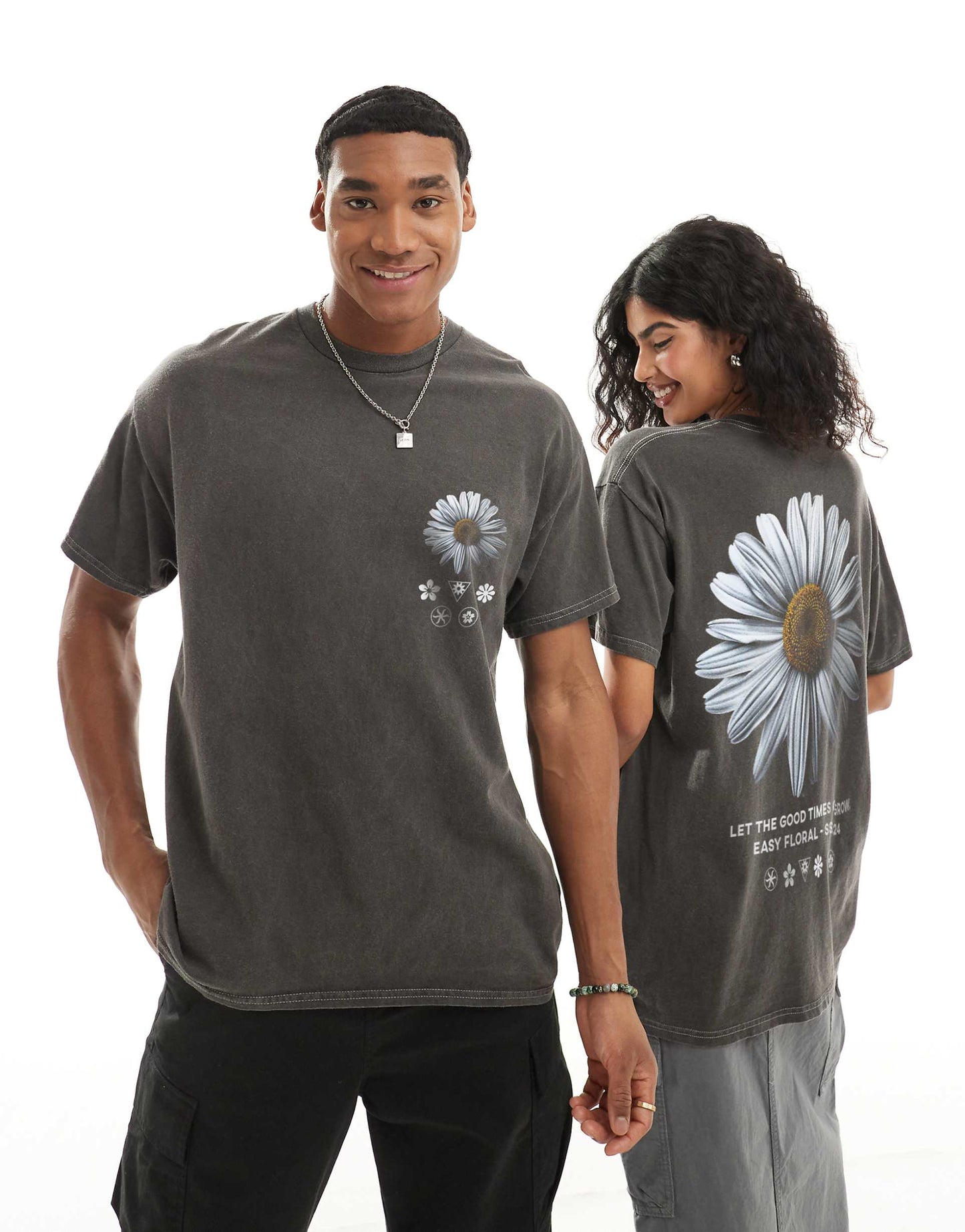 Good Times Grow Graphic T-Shirt Front And Back Print