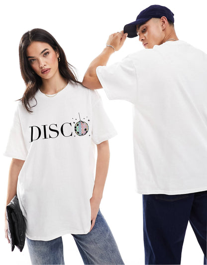 Disco Ball Graphic T-Shirt Front Print