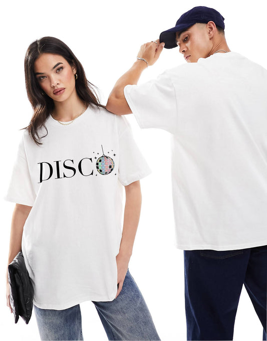 Disco Ball Graphic T-Shirt Front Print