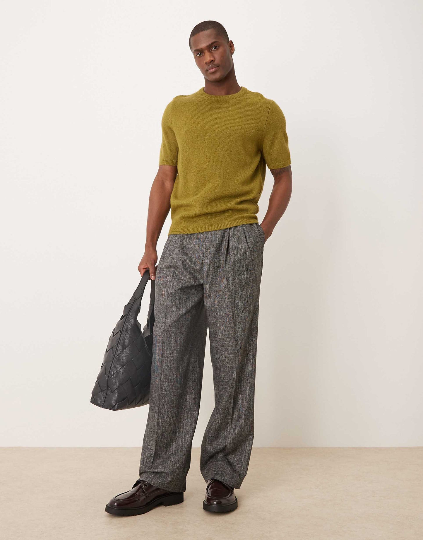 Smart Wide Leg Trousers With Double Pleats