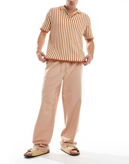 Baggy Linen Mix Trousers