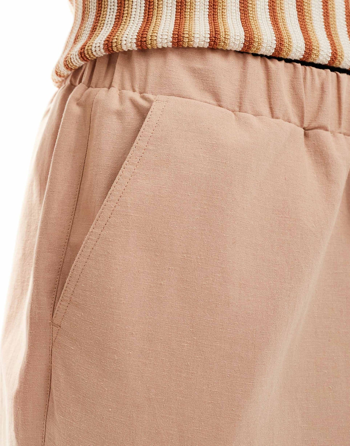 Baggy Linen Mix Trousers