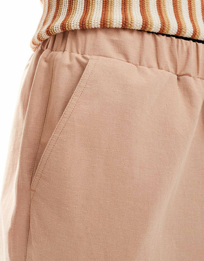 Baggy Linen Mix Trousers