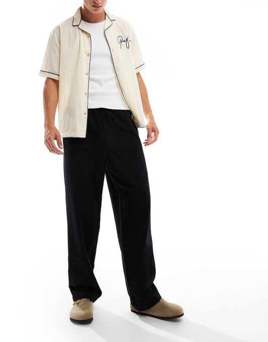 Baggy Linen Mix Trousers