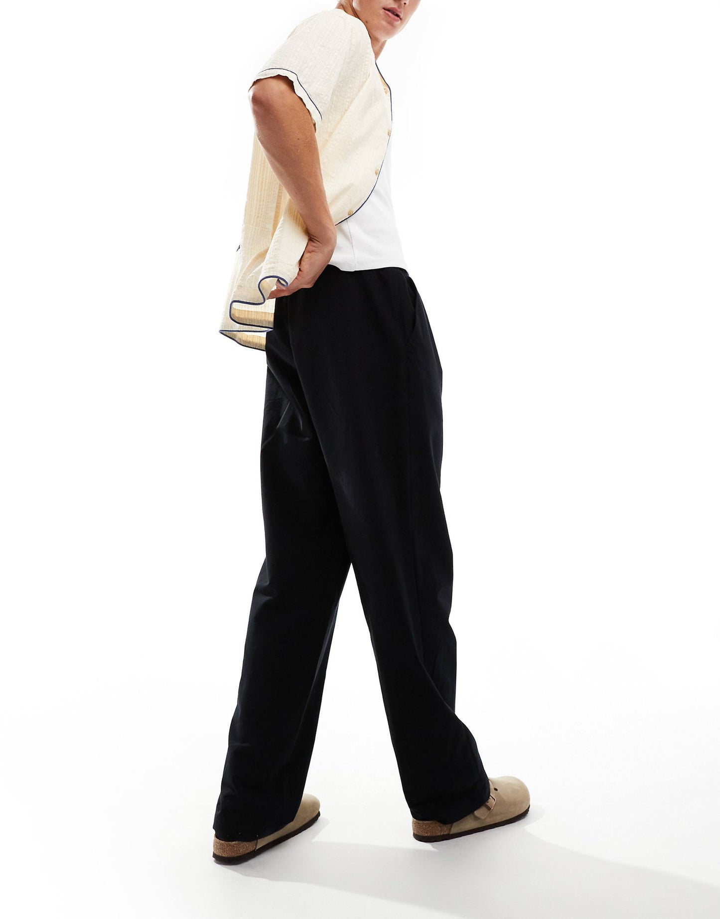 Baggy Linen Mix Trousers