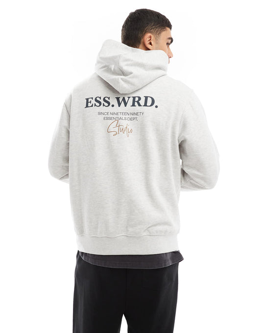 Super Oversized 400Gsm Heavyweight Hoodie With Studio Back Print