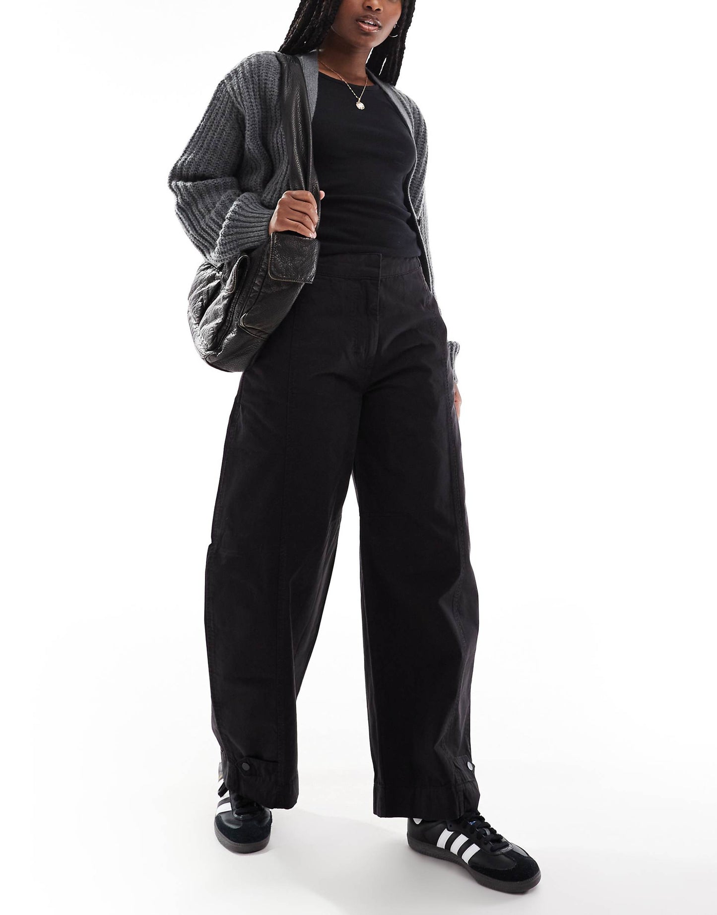 Relaxed Trousers With Tab Detail