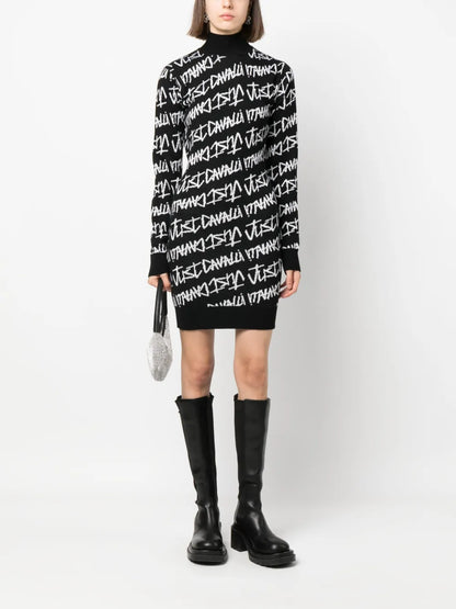 Intarsia-Knit Logo Dress