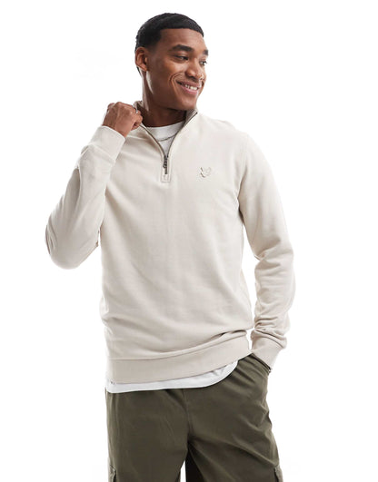 Tonal Eagle Quarter Zip Sweat