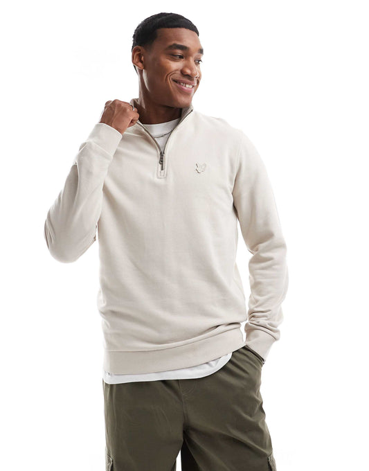 Tonal Eagle Quarter Zip Sweat