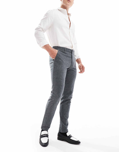 Slim Herringbone Smart Trouser