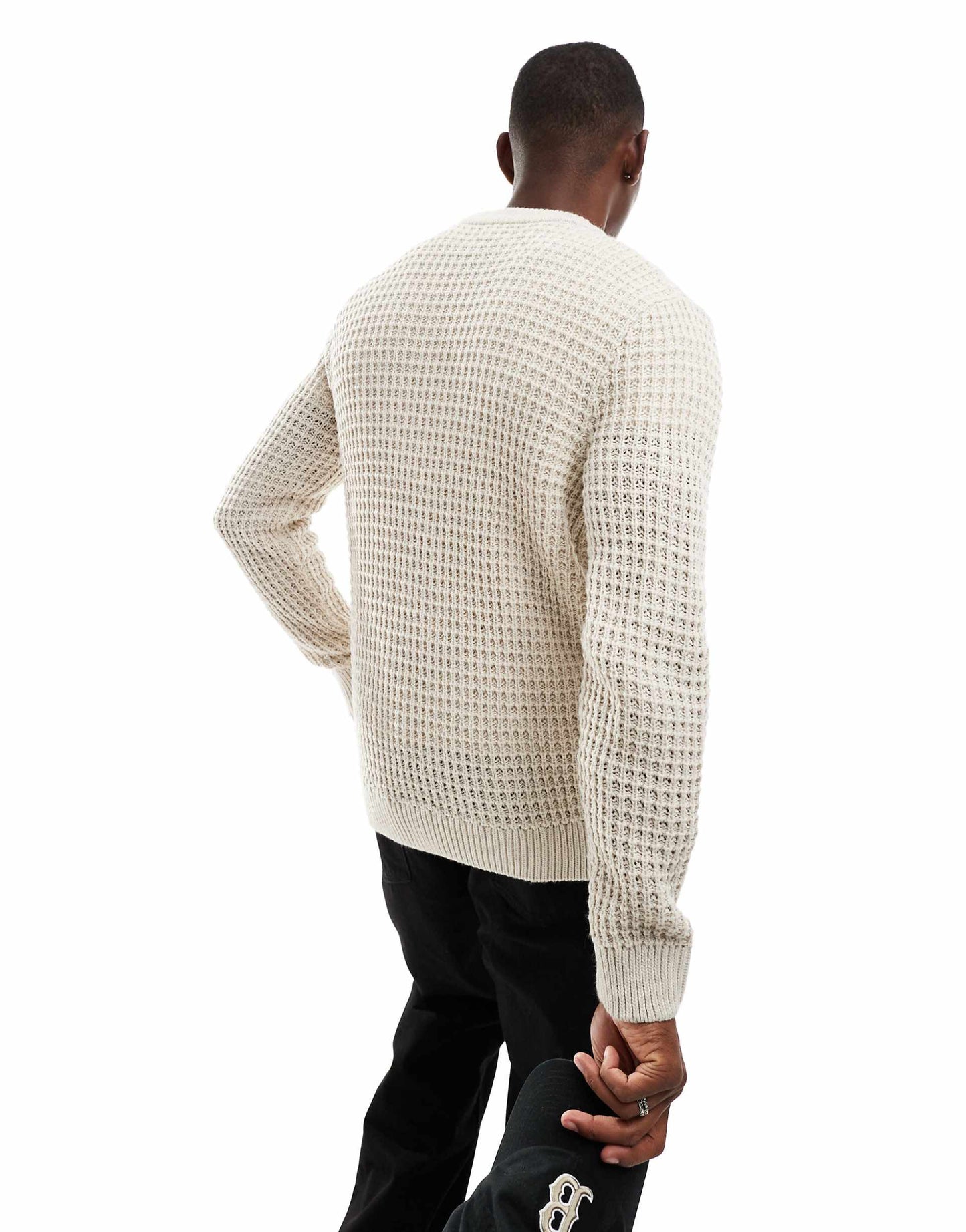 Chunky Textured Crew Neck Jumper