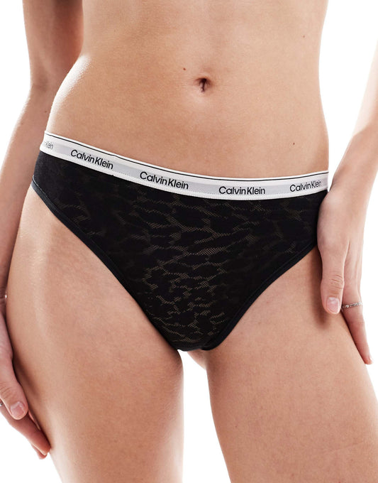 Modern Logo Lace Brazilian Brief