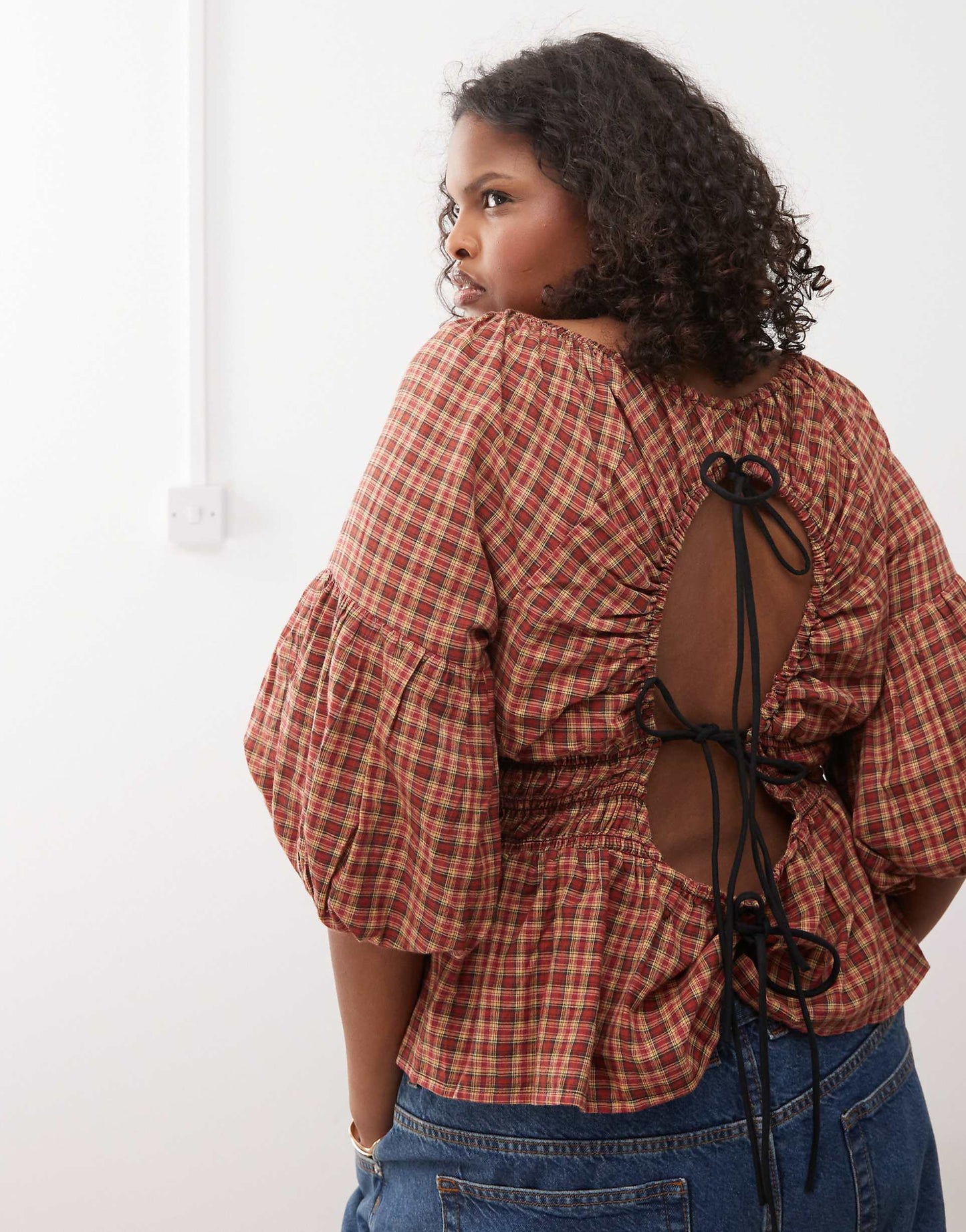 Plus Bubble Sleeve Smock Top