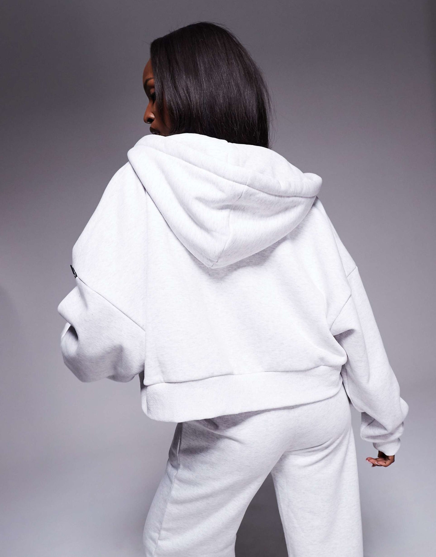 Cropped Zip Up Sweat